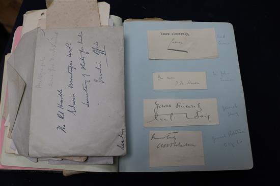 An autograph album including Kipling